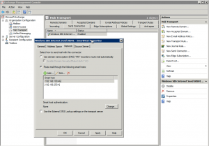 Multiple SmartHost for Exchange 2007 SBS